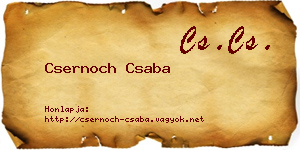 Csernoch Csaba névjegykártya